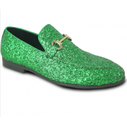 Emerald Green Sparkle Slip-on Tuxedo Shoes
